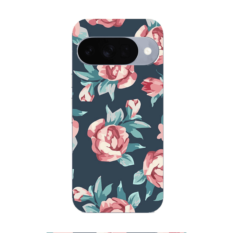 Google Pixel 10 Purple roses Transparent Silicone TPU Θήκη